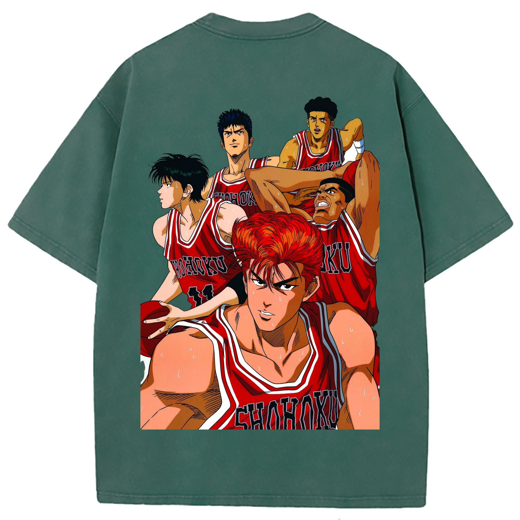 （画像用） SLAM DUNK／スラムダンク 綿100% ヴィンテージ風 半袖Tシャツ（背面プリント）